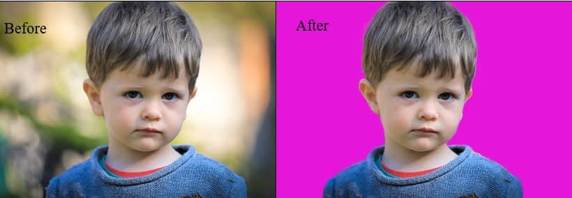 remove background from image photoshop before & after